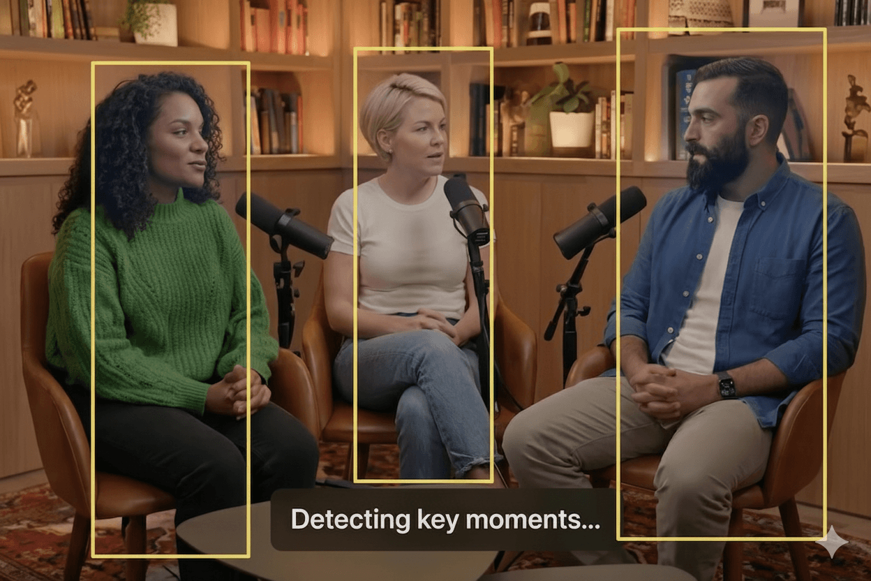 Upload and analyze highlight - How Crabcut AI video editor works